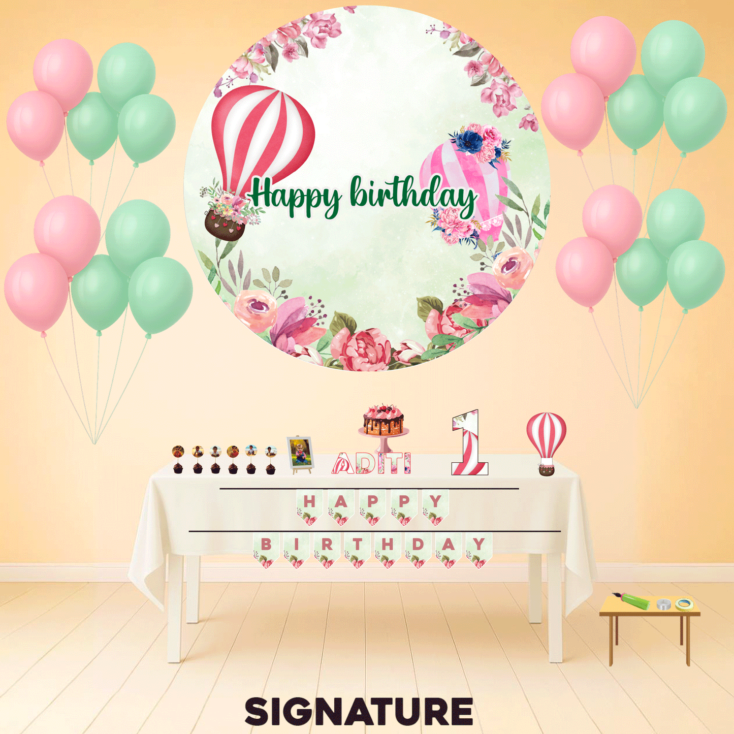 Floral Balloon Fantasy Signature