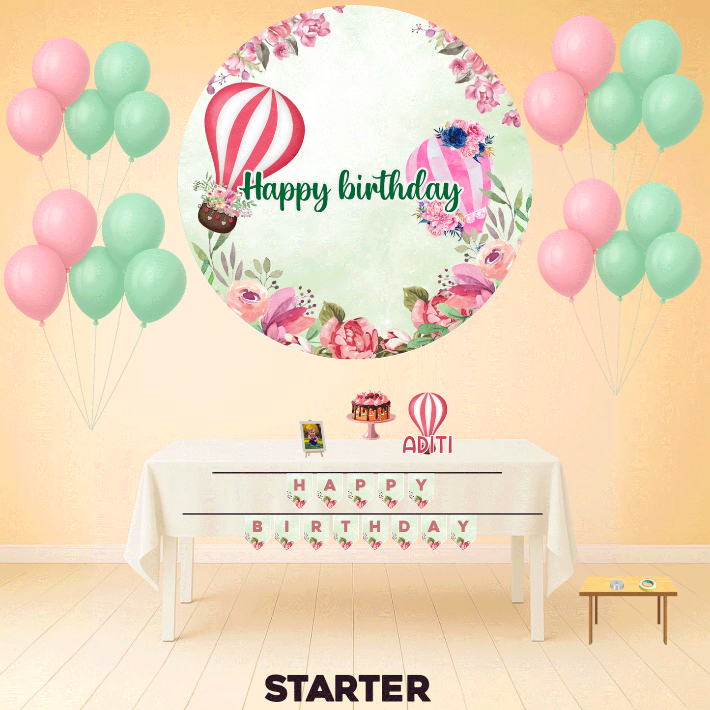 Floral Balloon Fantasy Starter