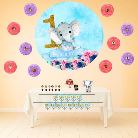 Elephant First Birthday Blossom