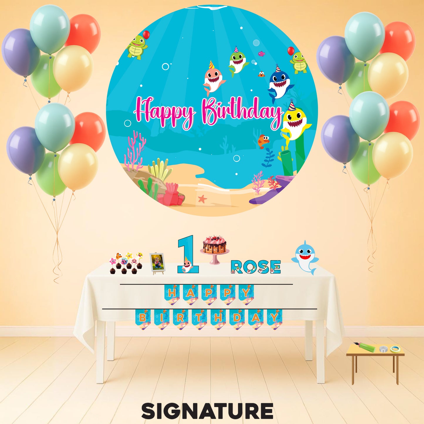 Baby Shark Underwater Signature